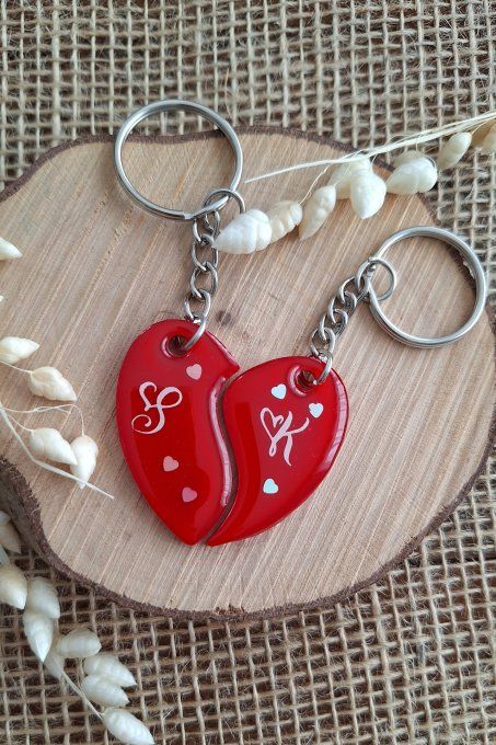 Porte - clés cœur à personnaliser