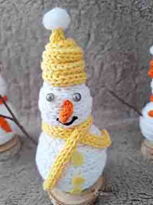 Bonhomme de neige 3D jaune