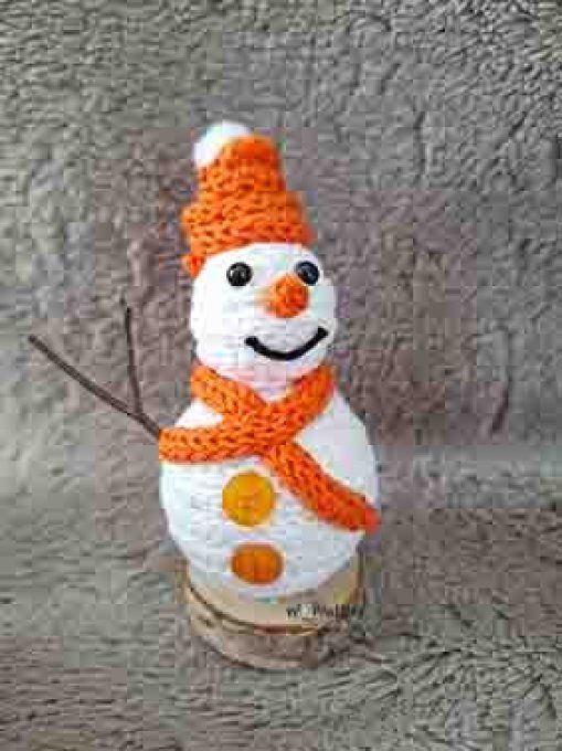 Bonhomme de neige 3D orange