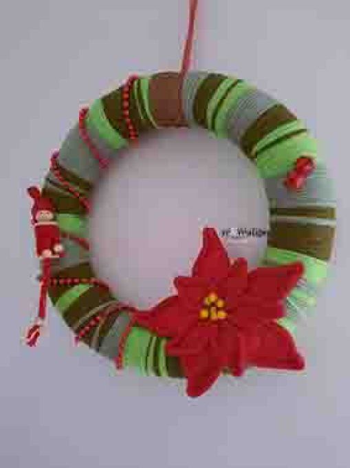 Grande couronne poinsettia