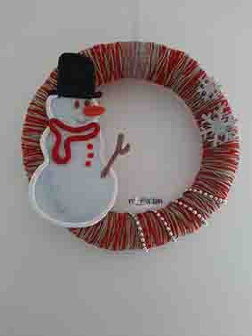 Grande couronne bonhomme de neige