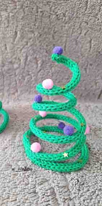 Sapin spirale rose et violet 